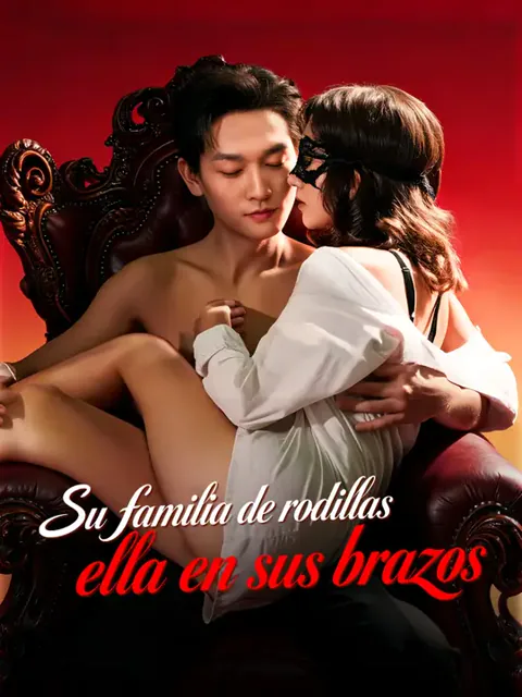 Su familia de rodillas, ella en sus brazos